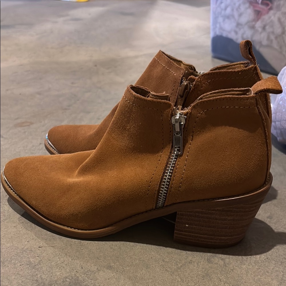 Dolce Vita Tan Suede Ankle Boots